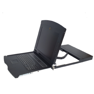 17" 1U single rail LCD w/8 port DB-15 KVM Switch - AL-V708L